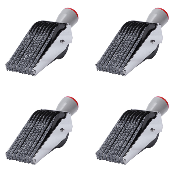 8 Digit Alphabet English Letter Number Rolling Rubber Stamp Emboss