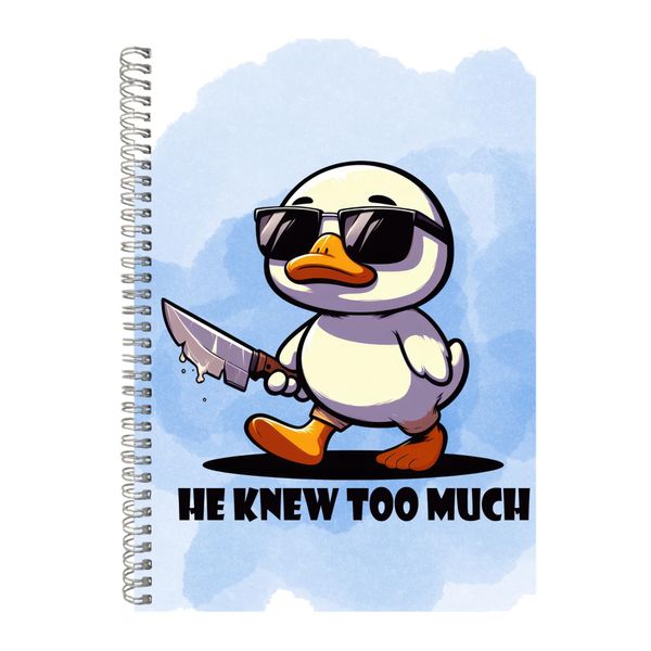Too much A4 Notebook Spiral Lined Mini Mighty Ducks Graphic Notepad Gift242