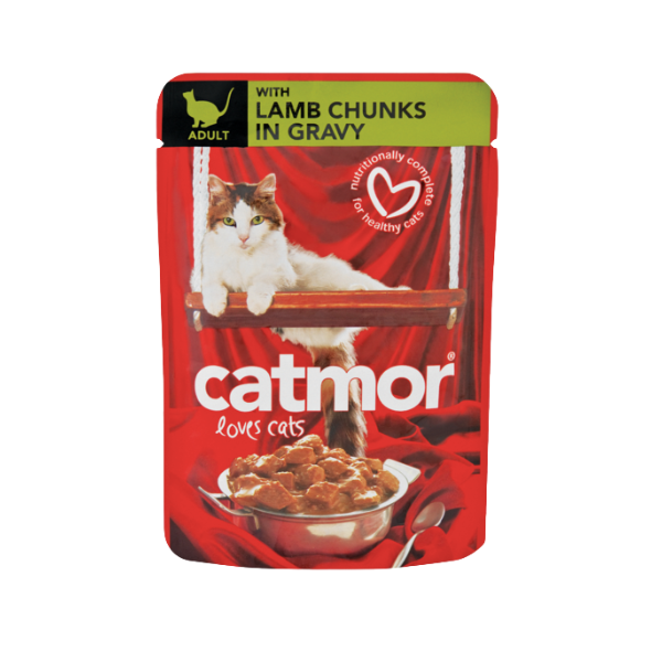 Catmor- Lamb Chunks In Gravy Flavour Wet Food 85g x 6 Pack