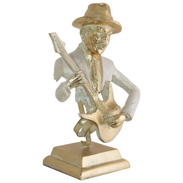 Musician with Guitar on Plinth - 36Cm NAJ64U1