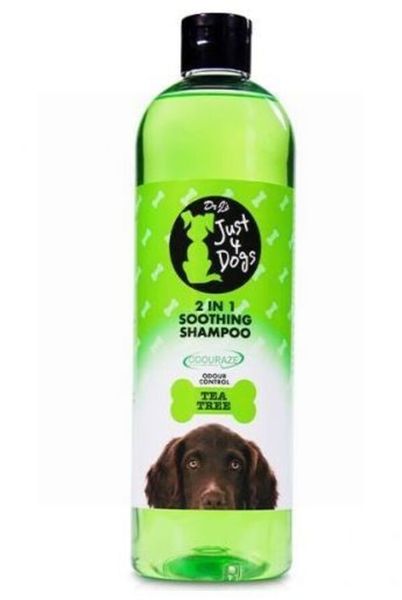 Just 4 Dogs 2-in-1 Soothing Shampoo with Odour Control - Tea Tree - 500ml