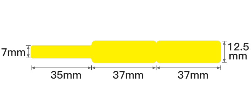 Niimbot - D11/D110 - RXL 12.5*109mm - 65 Thermal Labels - Yellow Cable Tag