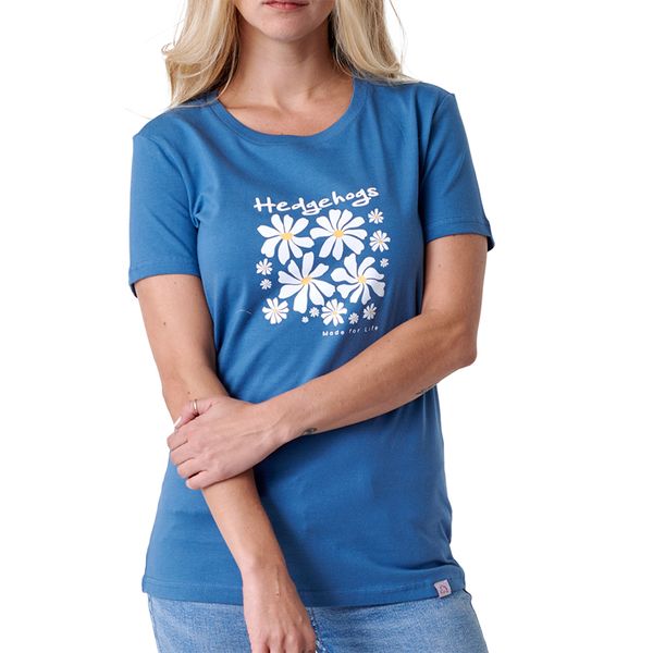 Hedgehogs-Ladies-Fields Ss Tee-Old Blue