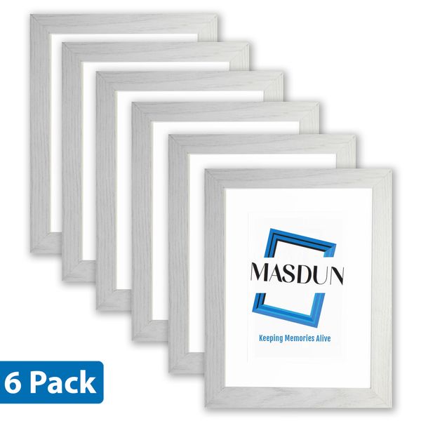 Masdun Modern Picture Frames - 6 Pack - for Home, Office Decor, Photos