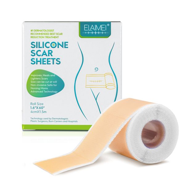 ELAIMEI- Silicone Scar Sheets -Professional Scar Removal Roll 4cm x 1.5m