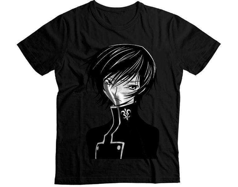 Lelouch Lamperouge Code Geass High Contrast Portrait Graphic T-Shirt