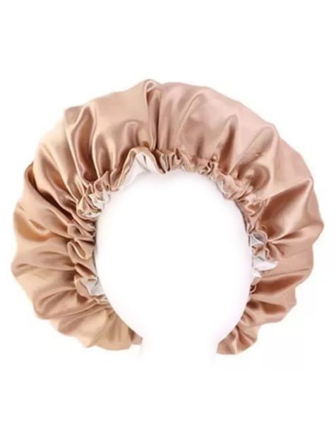 Brown and Cream Comfortable Reversible Duchess Satin Bonnet Size: M