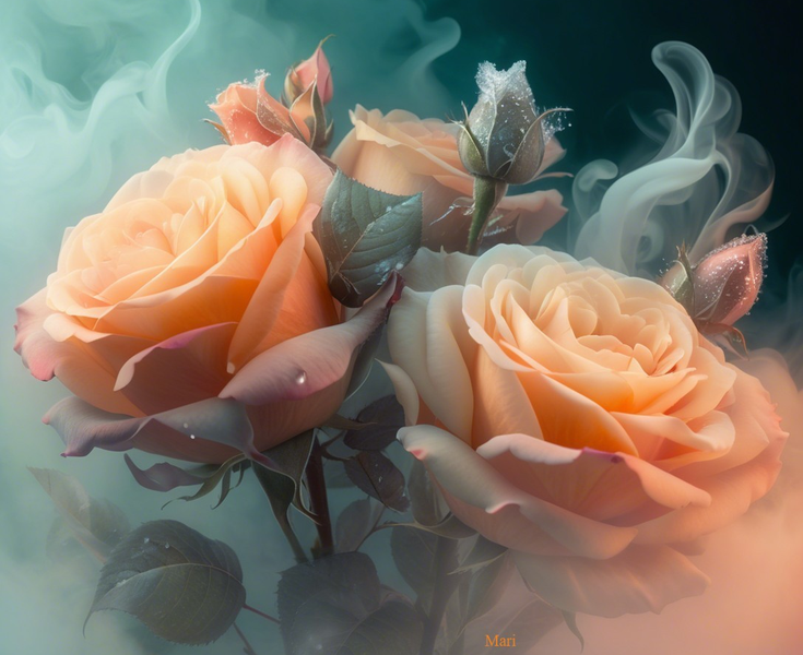 Canvas Wall Art Home Decor - Orange Bloom