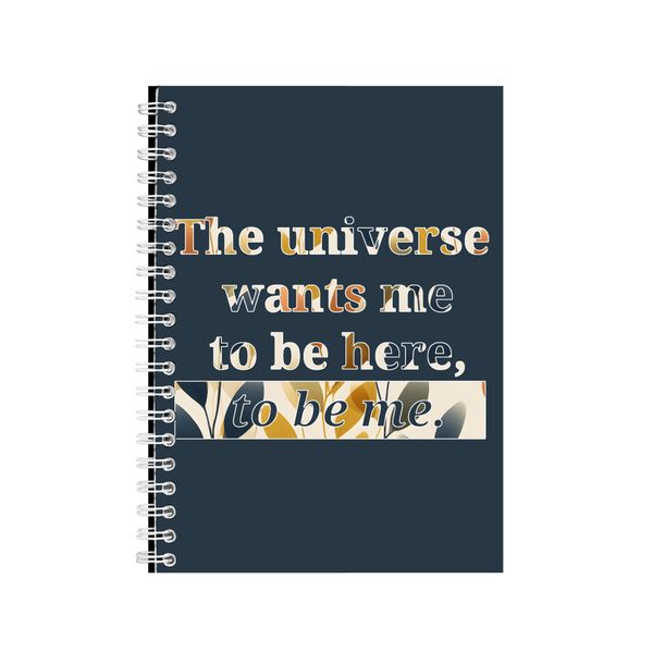 Be me A5 Notebook Spiral Lined Motivational Sayings Graphic Notepad Gift248