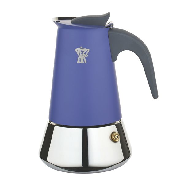 Pezzetti Steel Express 6 Cup Stove Top Coffee Maker - Indigo
