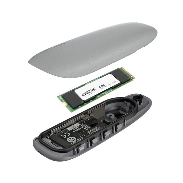 Asus Cobble SSD Type-C Enclosure and Crucial E100 1TB NVMe Bundle - Grey