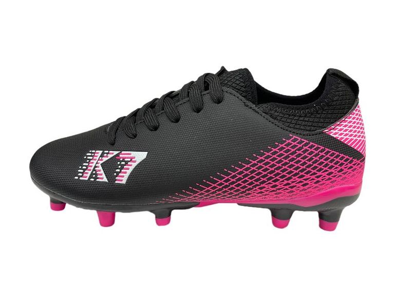 K7 - Piranha - Girls-Ladies Pink and Black Soccer Boots