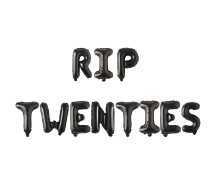 Black Rip Twenties Foil Balloons 16 Inch/ 40cm