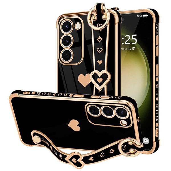 Phone Case Compatible With Samsung Galaxy S23 Cute Love Plated Cover