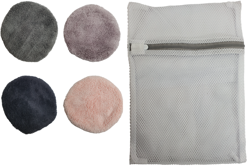 Virtucon Microfiber Makeup Erasing Cleaning Pads with Wash Bag Reusable XL