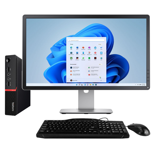 Lenovo ThinkCentre M75q AMD Ryzen 5 Tiny PC, Win 11 + 20" Screen (Refurb)