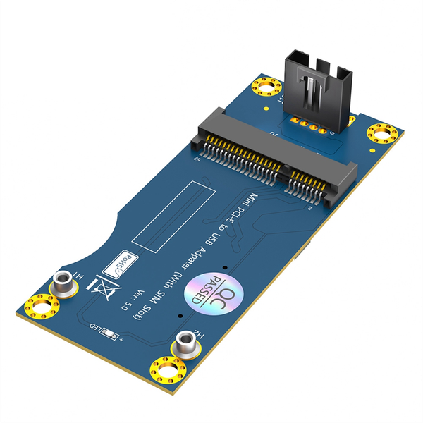 Mini Pci-E To Usb 2.0 Adapter with Sim Card Slot for Wwan/Lte Module