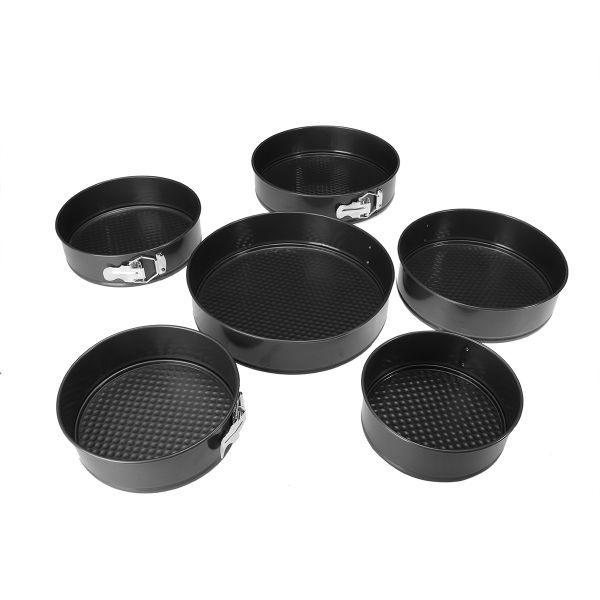 6 Piece Non-stick Pan Cake Mould Removable Tray Springform 18/20/22/24/26/28cm