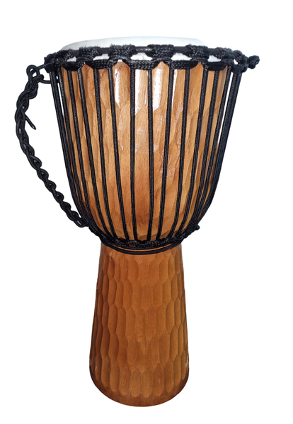 Djembe Drum Light Carved Wood 30cm x 60cm