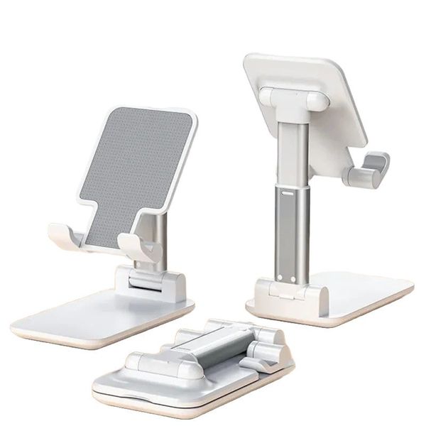 Foldable Height Adjustable Phone &amp; Tablet Stand, Metal &amp; Silicone