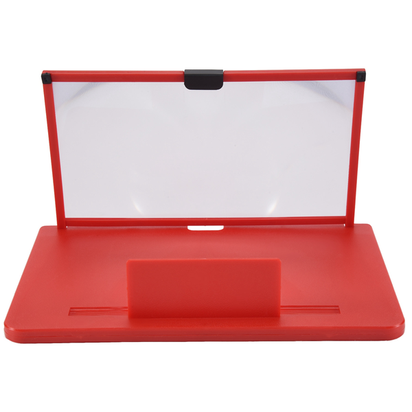 Mobile Phone Screen Magnifier 12 Inch With Game Red Desk Holder