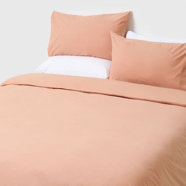 George &amp; Mason - 200 Thread Count Cotton Duvet Cover Set - Cork