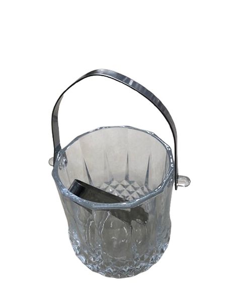 Crystal Glass Ice Bucket With Ice Picker