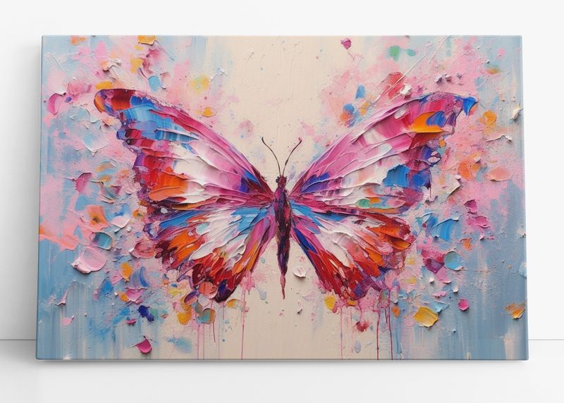 Dance of the Butterfly, Ready-To-Hang Wall Canvas Decor, 40 x 60cm (A2+)