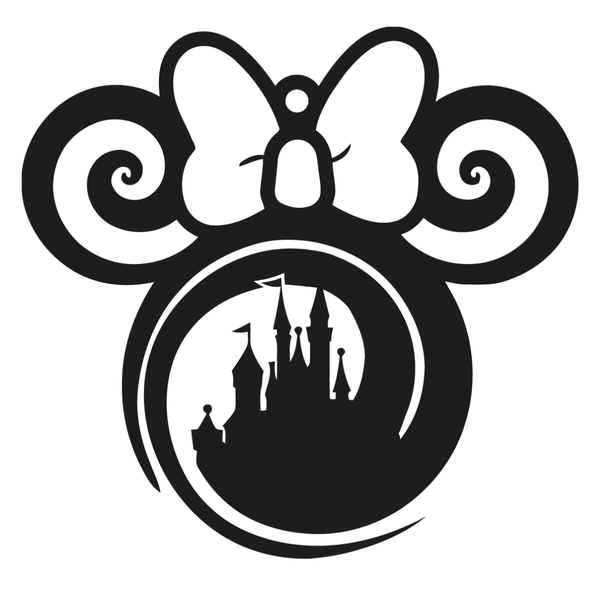 Katz Designs - White Decal Sticker - Minnie Mouse 004