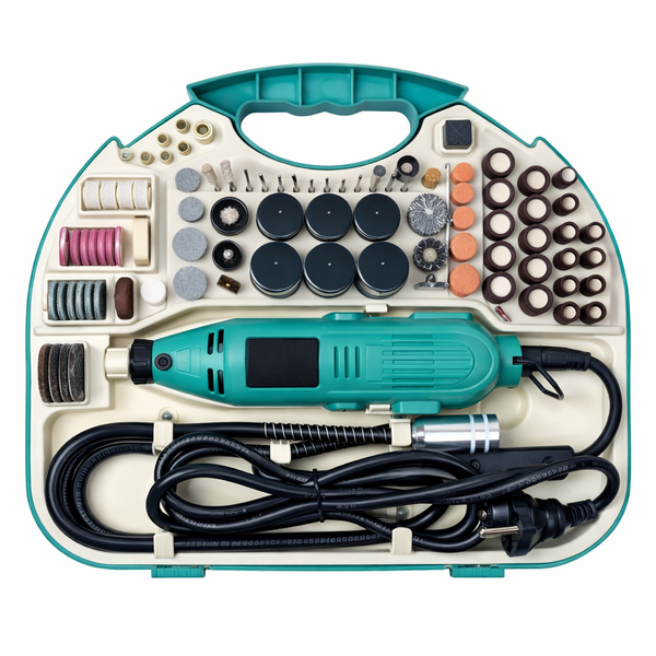 Blue Carbon Rotary Tool - 211 Piece, Flex Shaft