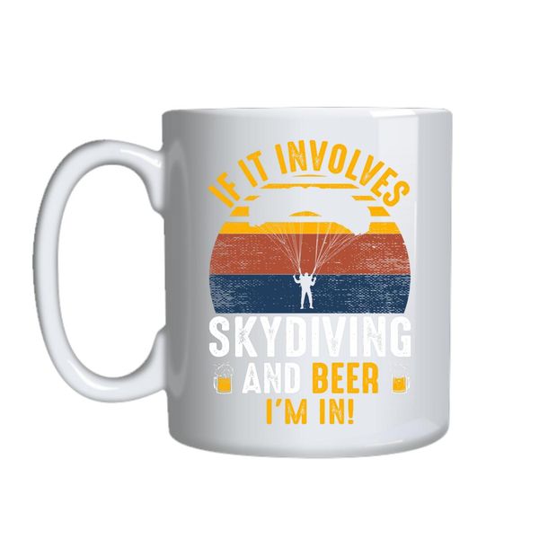 Skydiving And Beer Mug Gift Idea 148