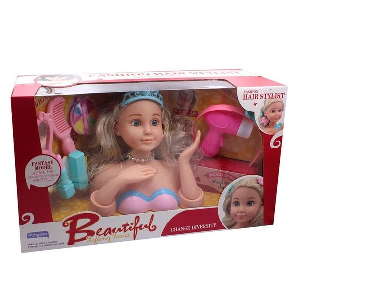 Makeup and Hairdressing Head Toy Set
