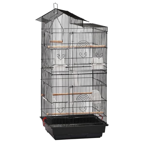 Pet Open Top Double Door Budgie Bird Condo Cage with Accessories (100cm)