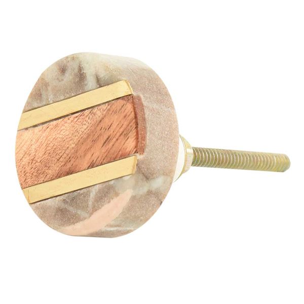 Marble and Wood Drawer Knob