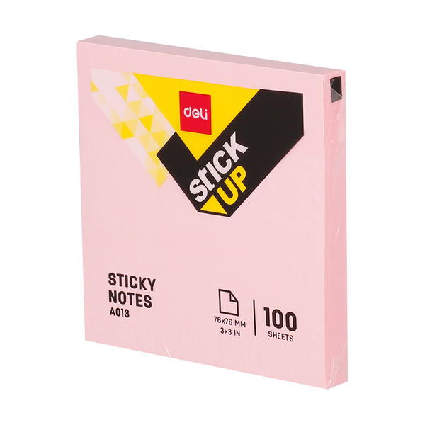 DELI Sticky Notes 76x76 Pastel - Pink