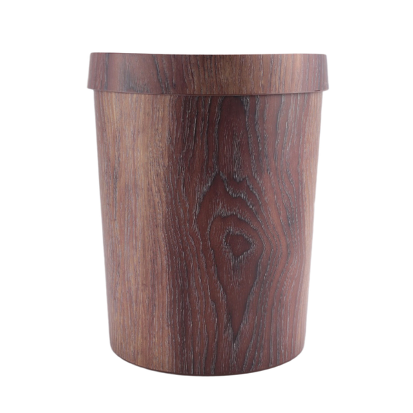 Retro Creative Wood Grain Trash Can Household Living Room Kitchen Trash Can