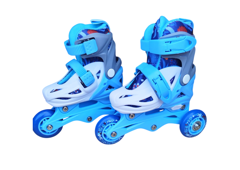 Kids Training Roller Skates - Adjustable 3-Wheel Design