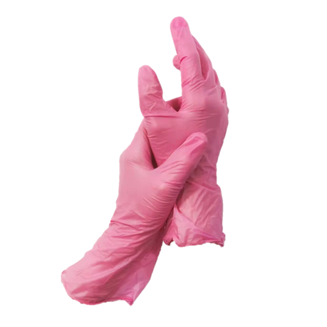 the pink gloves