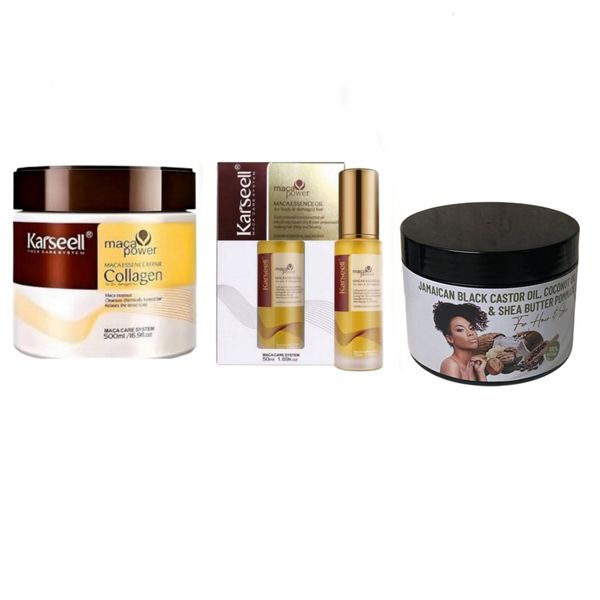Karseell Maca Essence Repair Collagen Mask &amp; Hair Oil Serum with Butter