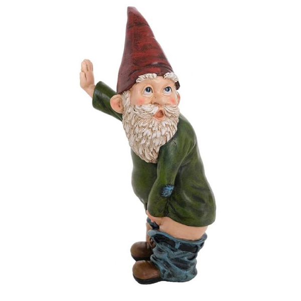 Garden Home Decor Peeing Gnome Statue
