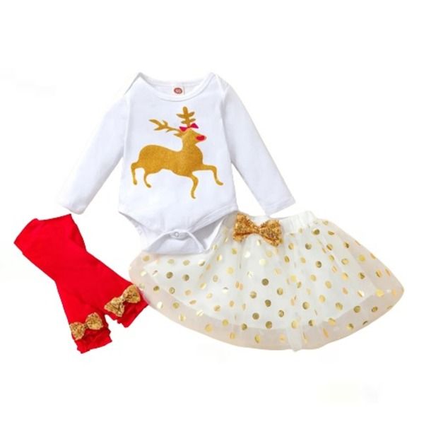 4 Piece Girls Christmas Outfit