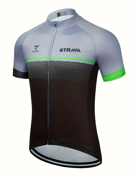 Cycling Jersey Strava Grey