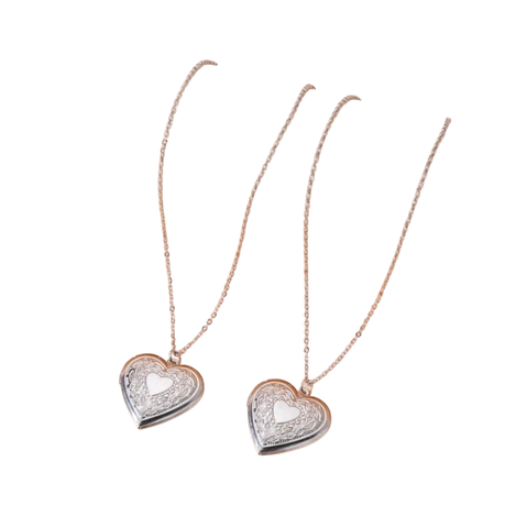 Fashion Gift Multi-Use Heart Sharped Locket Necklace - Set For 2 Image