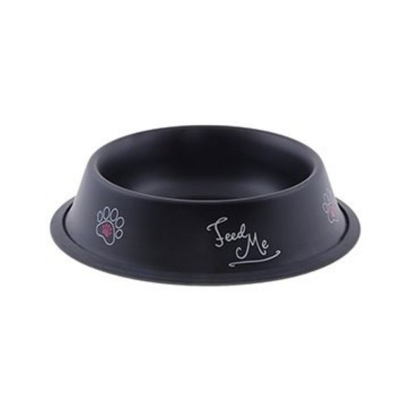 Steel Dog Bowl 700ml Black