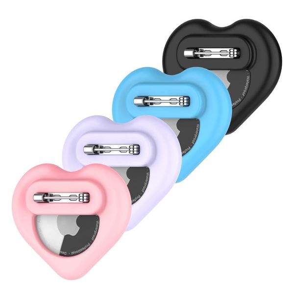4Pcs AirTag Hidden Case with Invisible Pin for Kids,Elderly,and Pet Collars