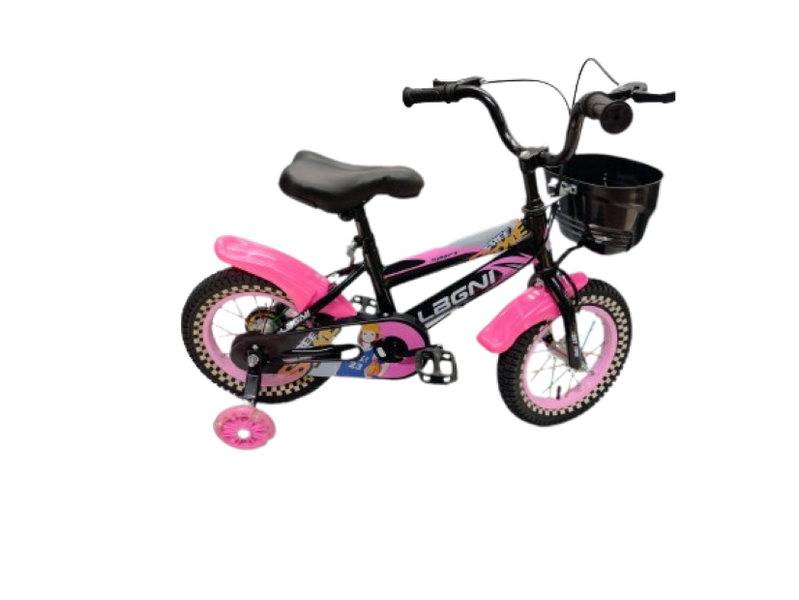 12'' inch Pink bicycle for girls with basket