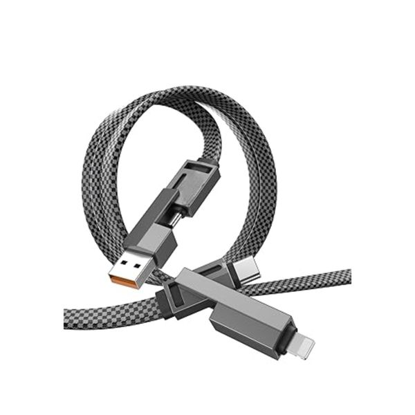4-in-1 USB Charging Cable - Universal Compatibility, Durable Design