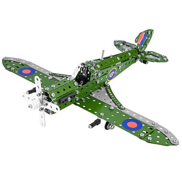 Toys Fun and Educational Building Military Aircraft Model Kit 331 Piece - 40cm
