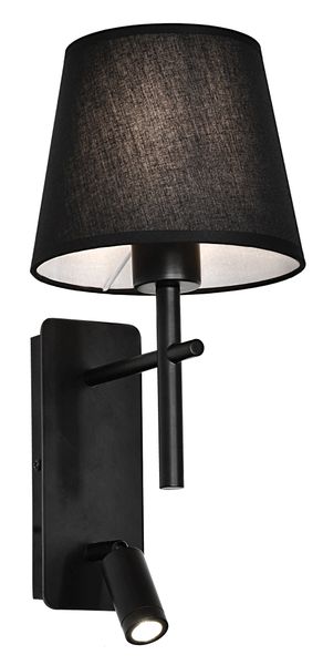 Sleek Wall-Mounted Bedside Light with Ambient Shade and Directional LED