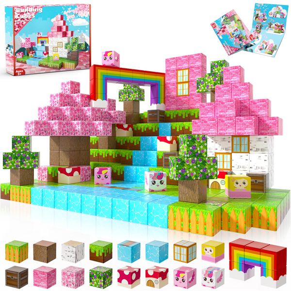 100PCS Unicorn-Themed Magnetic Building Blocks - STEM Educational Toy